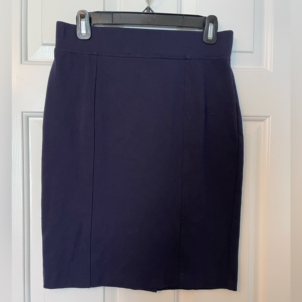 Navy Blue Lila Rose Bodycon Pencil Skirt - Thick Knit - Size 4